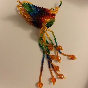 Mayan arts hummingbird keychain